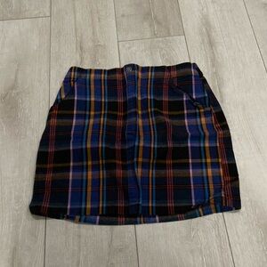 Ultra high-rise multi colored checked shirt